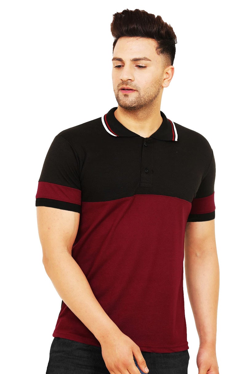 LEOTUDE Men's Regular Fit Polo T-Shirt (PO3_P61_P62_P63_P_Multi_L) - Image 2