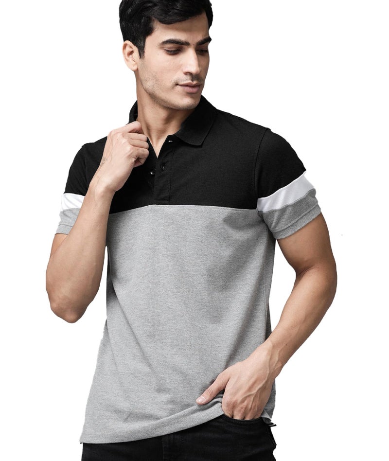 LEOTUDE Men's Regular Fit Polo T-Shirt (PO3_P61_P62_P63_P_Multi_L) - Image 4