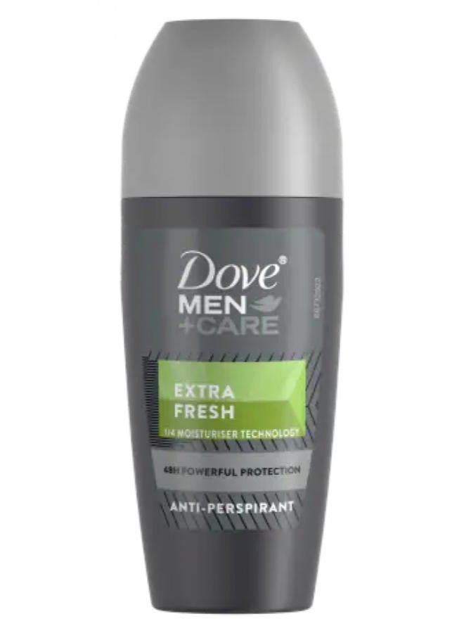 Dove Men + Care Extra Fresh Anti-Perspirant Deodorant Roll On Clear 50ml - Image 2