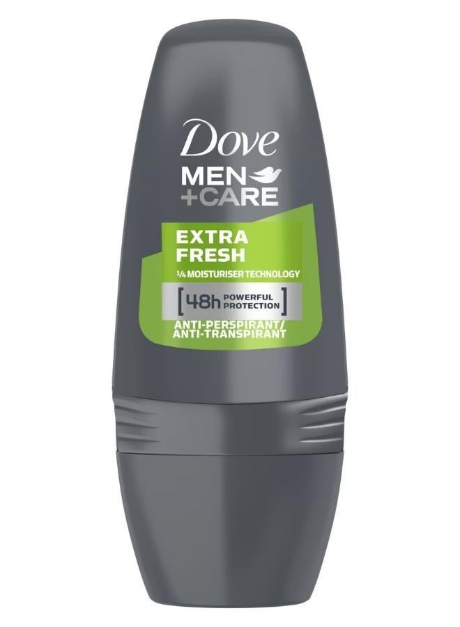 Dove Men + Care Extra Fresh Anti-Perspirant Deodorant Roll On Clear 50ml - Image 1