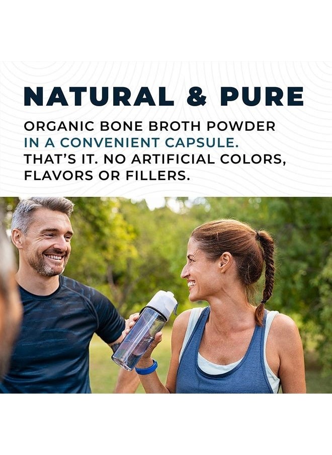 Left Coast Performance - Grass-Fed Bone Broth Capsules with Collagen from Organic Bone Broth Powder. 180 Caps. Collagen Supplement from Organic Bone Broth Powder. Supports Nails, Hair, Joints and Digestive Health*. - Image 1