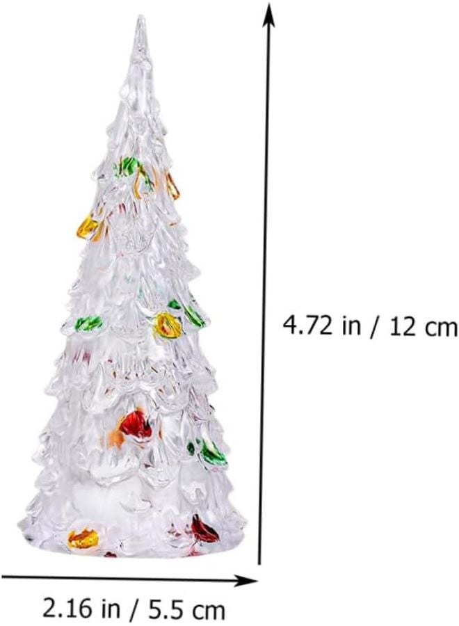 6Pcs Colorful LED Acrylic Christmas Tree Night Lamp Decor For Home Office Festival - Image 3