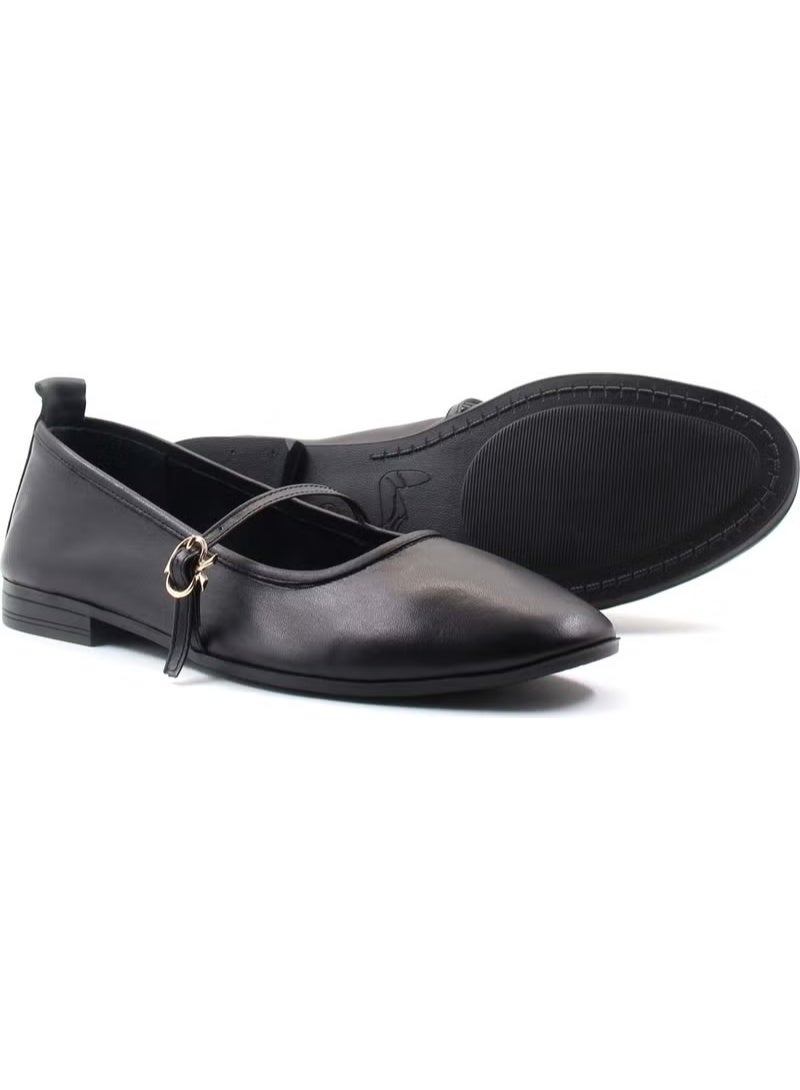 Fast Step Leather Women's Ballerina Shoes 419Zab-19-1 - Image 3