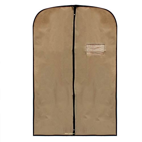 Glitter Collection (TM) Men's Coat Blazer cover Combo of 6 Cream Foldover Breathable Garment Bag with Handles and Gusset - Cream CRM006 - Image 3
