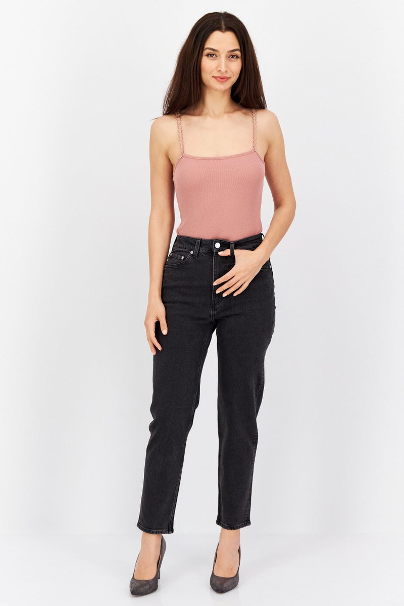 Weekday Women Regular Fit Washed Stretchable Jeans, Black - Image 2