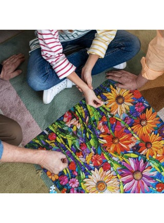 Bgraamiens Puzzle-Mosaic Art Flowers-1000 Pieces Ceramic Tile Mosaic Art Puzzle for Adults, Stained Glass Art Puzzle with Flowers, Impossible Puzzle Color Challenge Flowers Puzzle for Adults - pzsku/ZAD883413D455C47D31AFZ/45/_/1729417139/d8e603f1-6335-469b-96ba-8729c801baa0