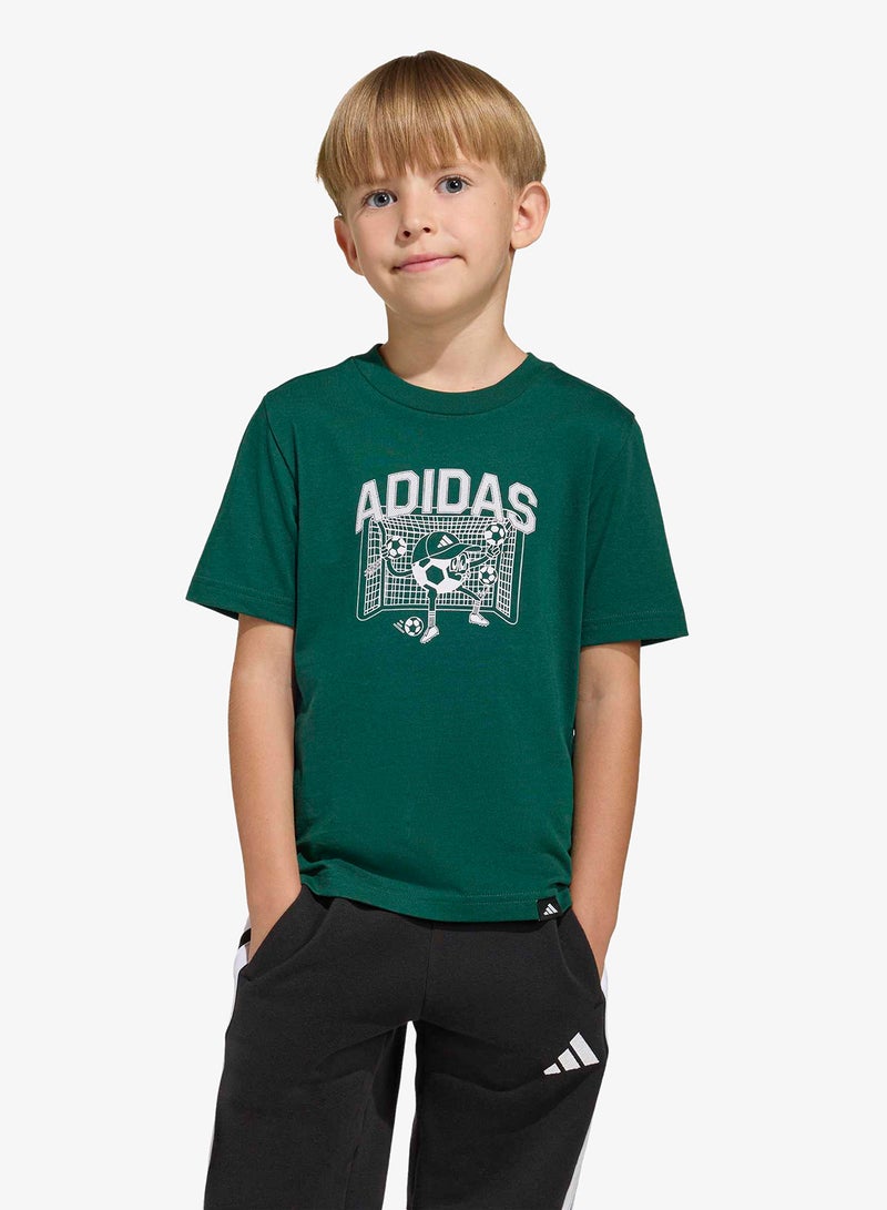 Adidas Kids Football Graphic T-Shirt - Image 3