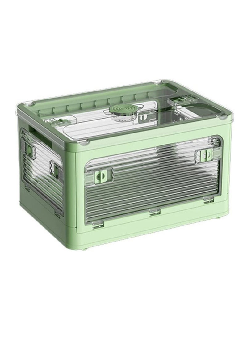 Yameem Yameem Wardrobe Storage Box Wardrobe Organizer Stackable Detachable Baskets Closet Containers Organiser, Bedroom Laundry Fold Dividers for Clothes (Green)  - Image 1