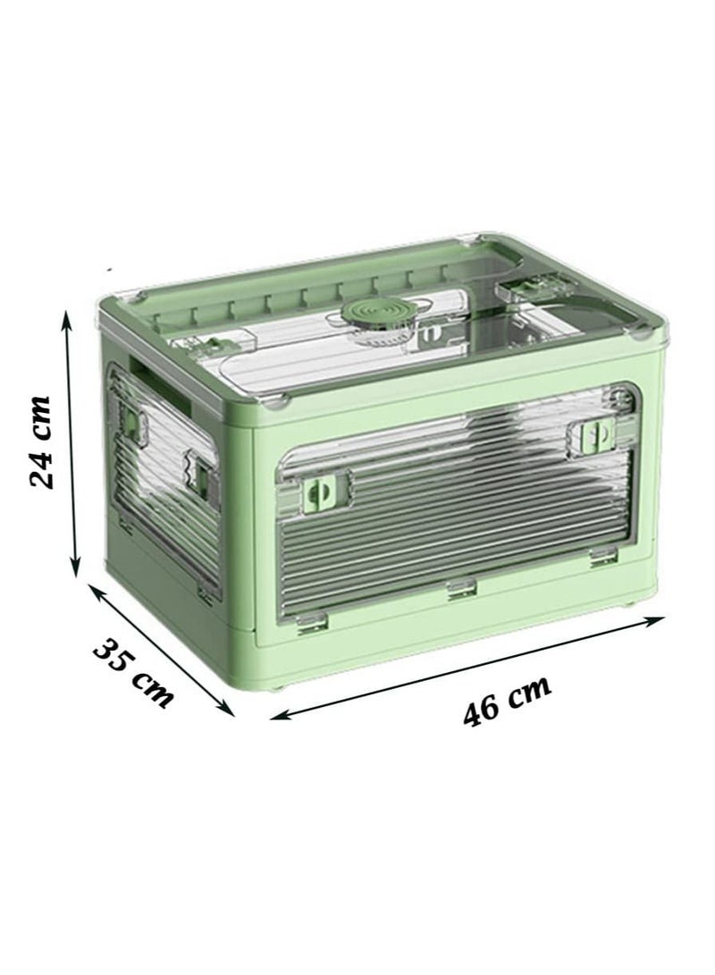 Yameem Yameem Wardrobe Storage Box Wardrobe Organizer Stackable Detachable Baskets Closet Containers Organiser, Bedroom Laundry Fold Dividers for Clothes (Green)  - Image 2