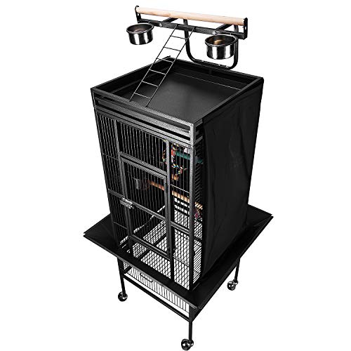 Colorday Good Night Bird Cage Cover for Large Bird Cage with Play Top (Patented), Black 61" - Image 4