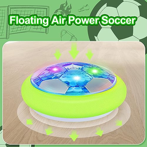 Growsland Hover Soccer Ball with 2 Goals Rechargeable Air Floating Soccer Toy with LED Lights and Foam Bumper Indoor Games for Kids 4812 Toys Gifts for 3 4 5 6 7 8 9 Year Old Boys Girls - Image 5