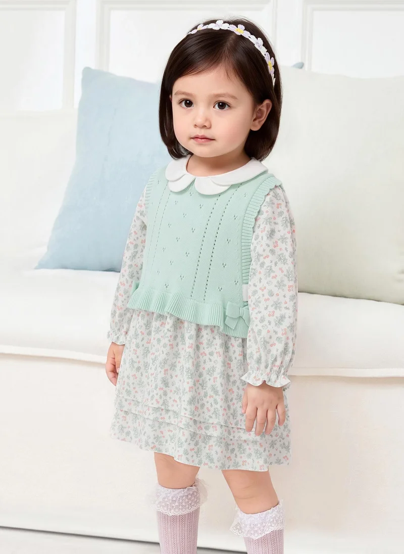Balabala Baby Girls Knit long sleeve suit