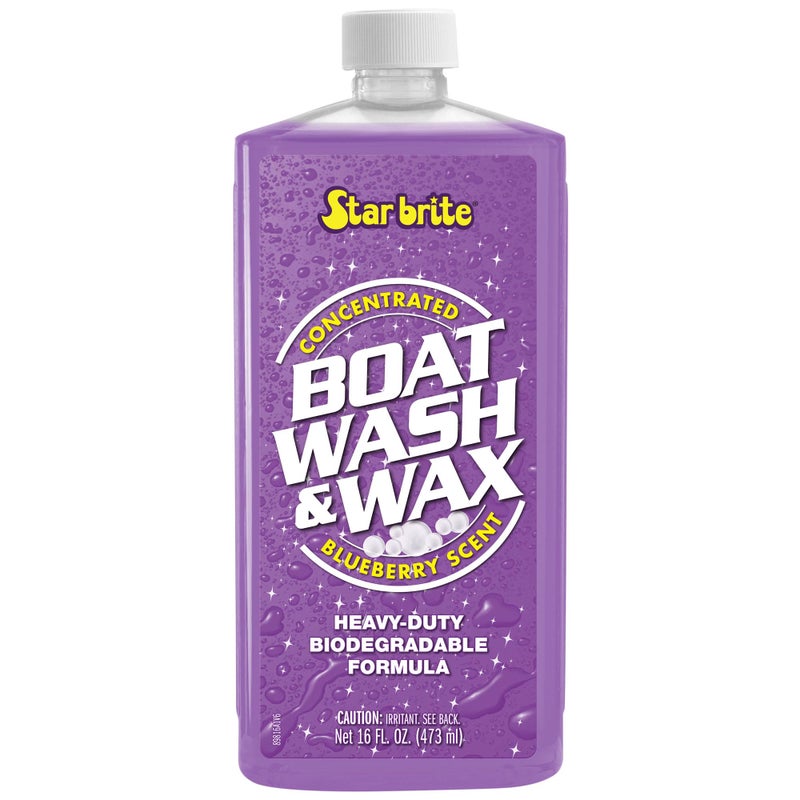 STAR BRITE Boat Wash & Wax - Heavy Duty Concentrate - Clean, Shine & Protect in One Easy Step - Blueberry Scent - 16 OZ (089816) - Image 5