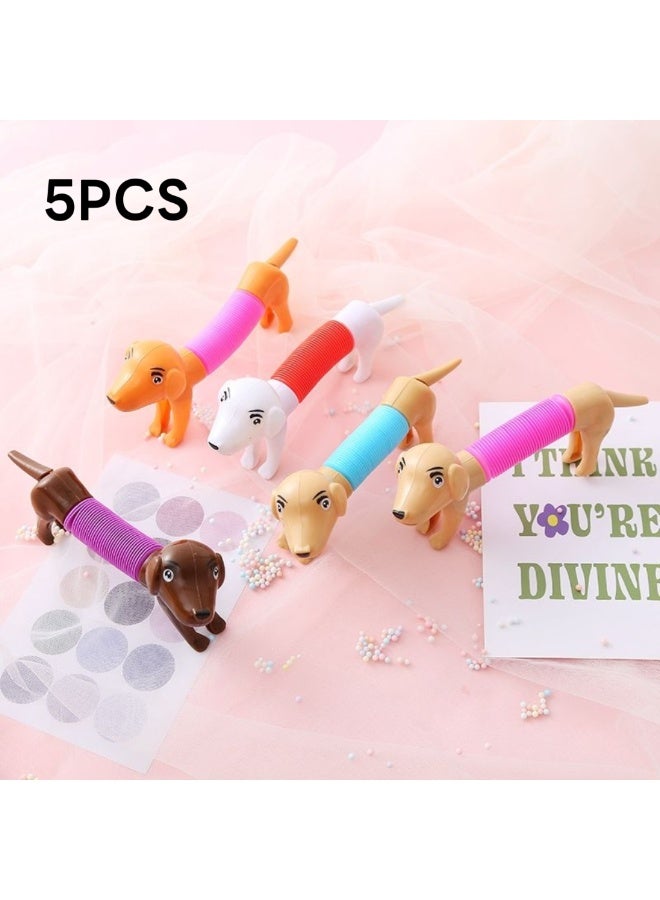 Stress-relieving, multifunctional, stretchable, and flexible parent-child toy gift (5 pieces, random colors) - Image 1