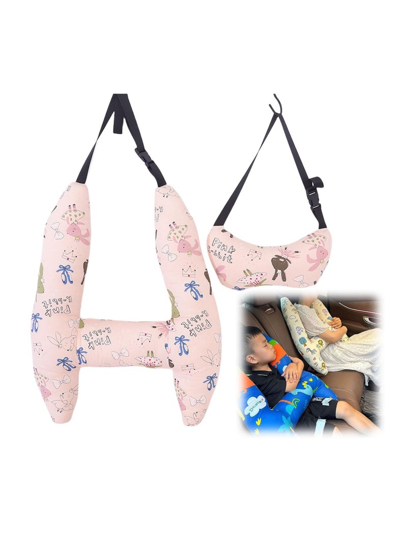 H-Shape Kid Car Sleeping Head Support, Baby Toddler Travel Pillows for Car Seat Support The Body and Head, Soft Travel Pillow for Adults and Children, Helps Improve Body and Head Comfort - Image 1