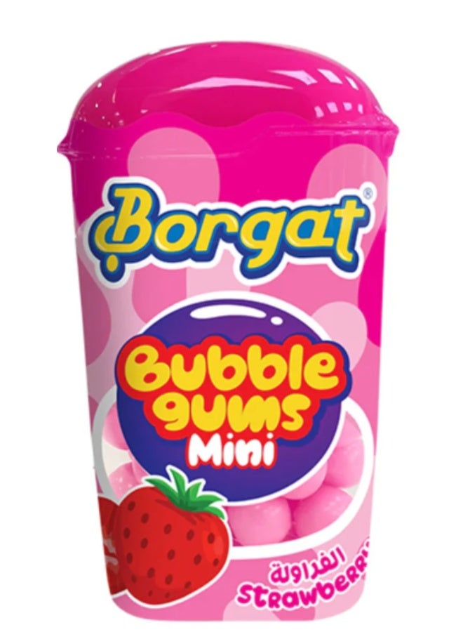 Borgat Fusen Mini Bubble Gum, Strawberry Flavor – 15g Each, Pack of 3 | Chewy Fruity Bubble Gum Candy for Kids & Adults - Image 1