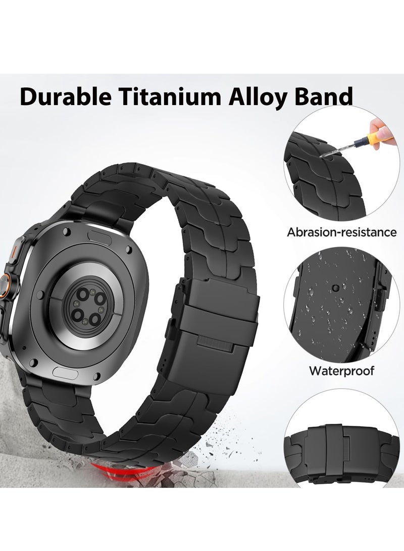 إس كولور لا توجد أحزمة فجوات لساعة سامسونج جالاكسي الترا حزام 47 ملم2025 2024 سوار معدني بديل من الفولاذ المقاوم للصدأ لجهاز Galaxy Ultra 47 ملم متوافق مع Watch 7 Ultra للرجال والنساء - Image 3