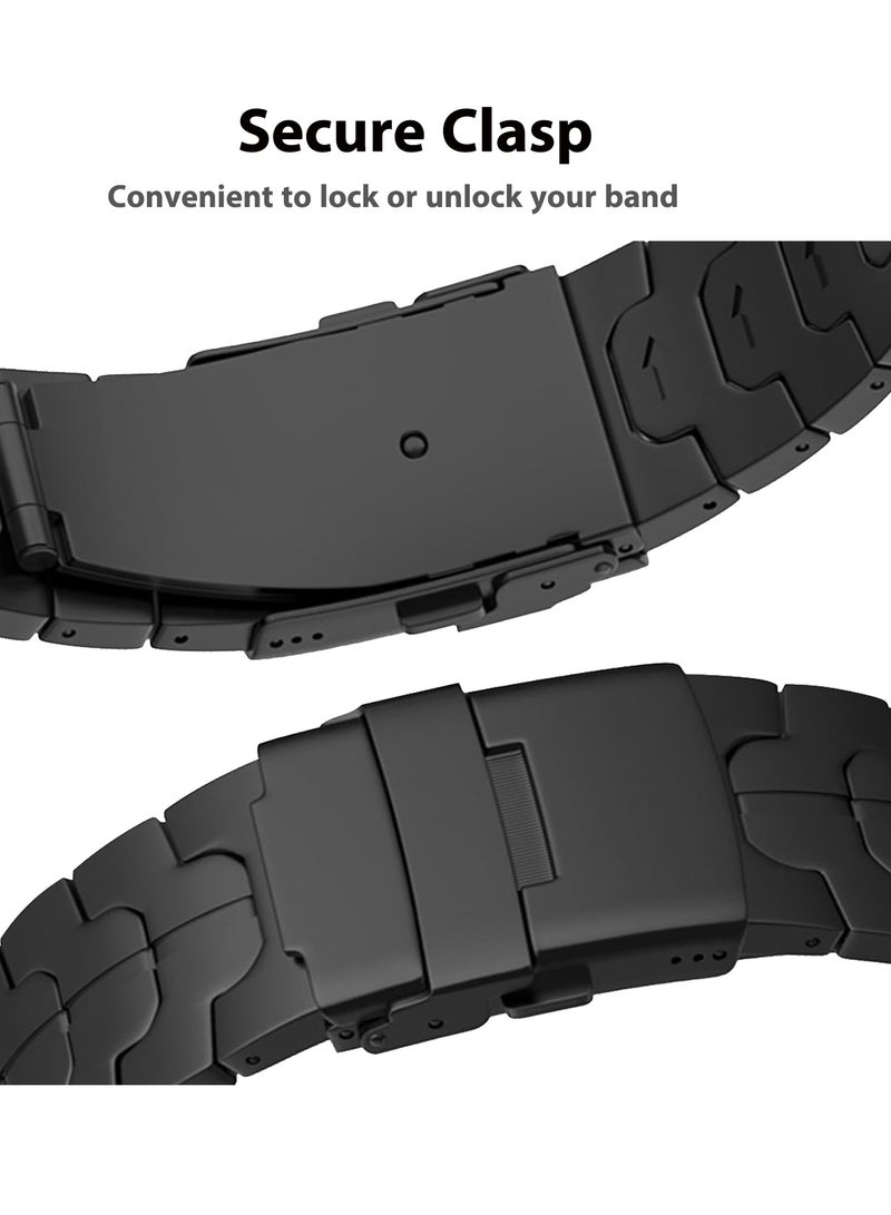 إس كولور لا توجد أحزمة فجوات لساعة سامسونج جالاكسي الترا حزام 47 ملم2025 2024 سوار معدني بديل من الفولاذ المقاوم للصدأ لجهاز Galaxy Ultra 47 ملم متوافق مع Watch 7 Ultra للرجال والنساء - Image 5