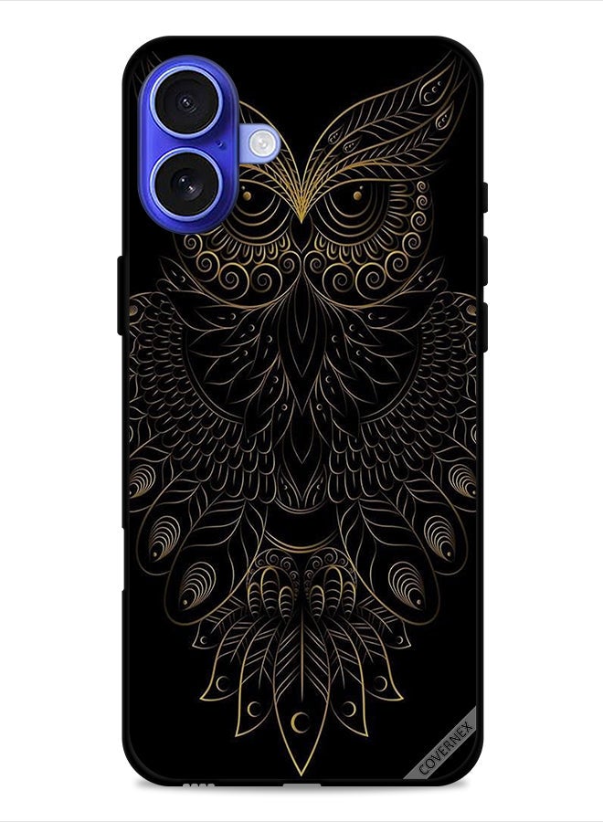 Covernex Apple iPhone 16 Protective Case Cover Modern Floral Owl Art - Image 1