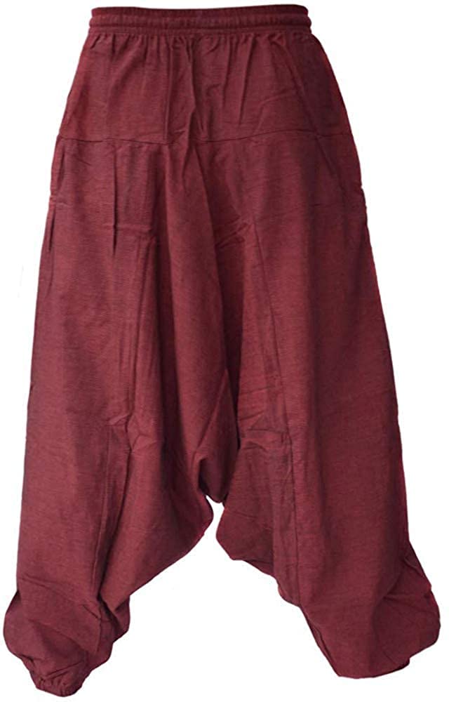 Royal Kurta Unisex Mid Rise Regular Fit Cotton Harem Pant (AF_Maroon_Free Size) - Image 4