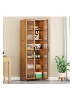 Generic Kitchen Storage Cabinet Floor Standing Bookshelf Multilayer Storage Rack with Adjustable Shelf for Kitchen Utensils Microwave Pot and Pan (190 * 60cm)  - Image 3