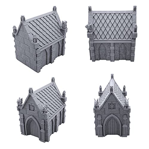 EnderToys Mausoleum Graveyard Scene - DND Terrain Scenery for Tabletop 28mm Miniatures Wargame - Image 3