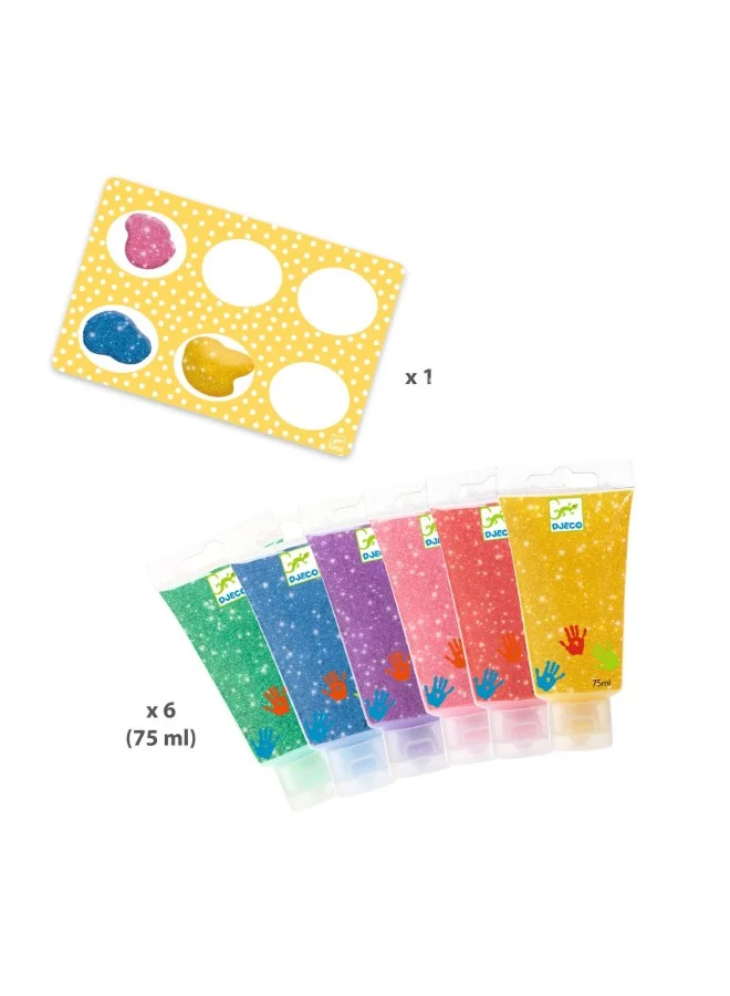 DJECO Finger Paint Glitters