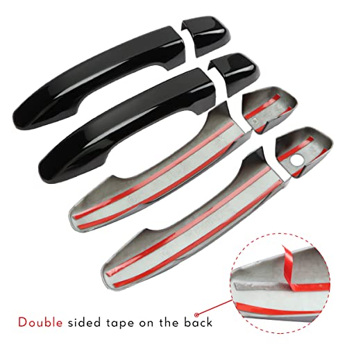 DLOVEG Car Door Handle Cover Compatible for 2018 2019 2020 2021 2022 Honda Accord Accessories Black Door Handle Protector (Without Keyless Entry Holes) - Image 4