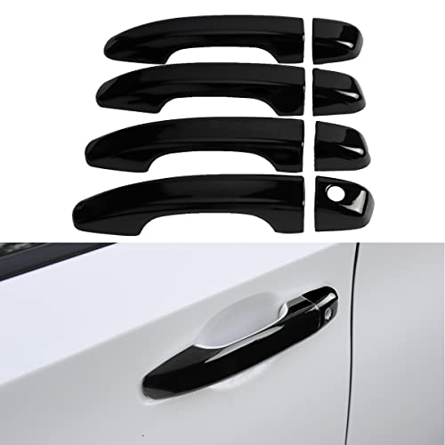 DLOVEG Car Door Handle Cover Compatible for 2018 2019 2020 2021 2022 Honda Accord Accessories Black Door Handle Protector (Without Keyless Entry Holes) - Image 1