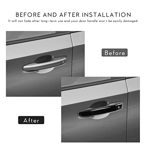 DLOVEG Car Door Handle Cover Compatible for 2018 2019 2020 2021 2022 Honda Accord Accessories Black Door Handle Protector (Without Keyless Entry Holes) - Image 2