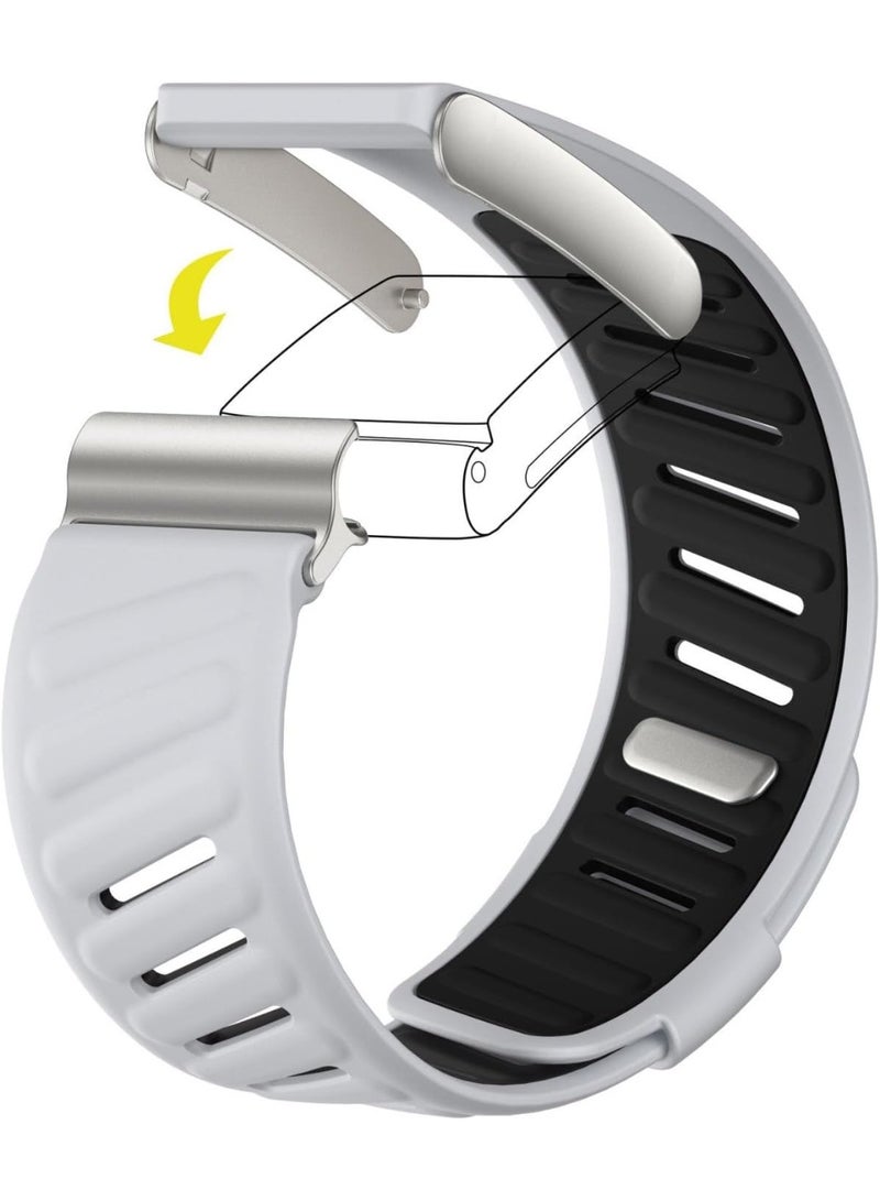 ZERIFAM Silicone Wristband Compatible with Whoop 5.0, Comfort Durable Soft Adjustable Silicone Sports Loop Strap for Men and Women, Breathable Sport Waterproof, with Metal Frame Connector - Image 2