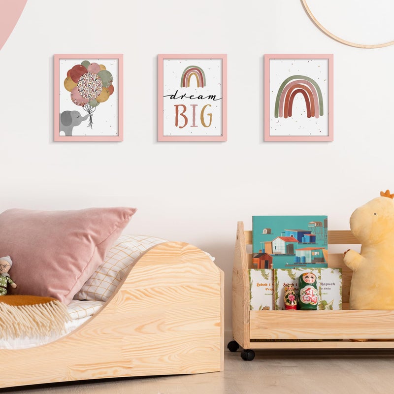 upsimples upsimples 8x10 Picture Frame  Display Pictures 5x7 with Mat or 8x10 Without Mat  Wall Hanging Photo Frame  Pink  1 Pack - Image 2