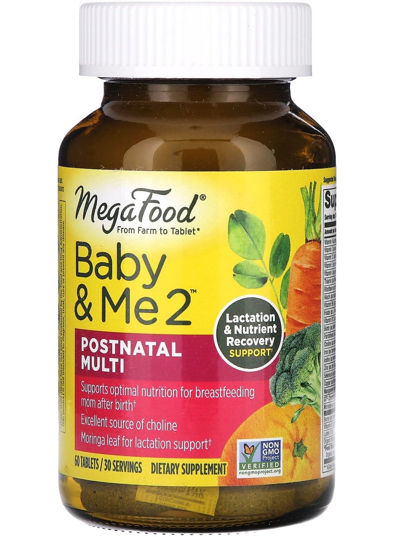 MegaFood Baby & Me 2, Postnatal Multi, 60 Tablets