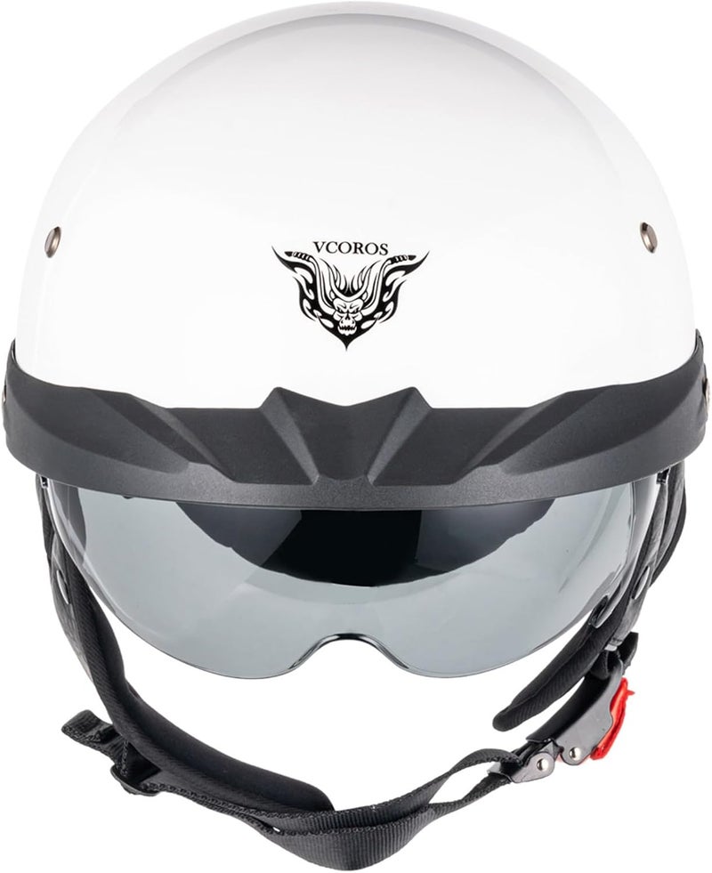 VCOROS VHF04 Retro Half Helmet Open Face for Men and Women - Scooter and Cruiser - Image 3