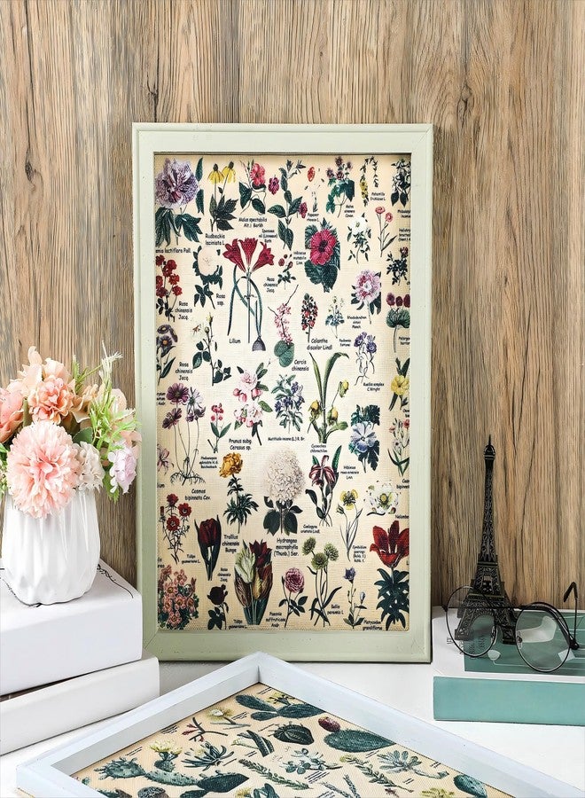 Fainne Set of 6 Plant Poster Vintage Botanical Prints 12 x 16 Inch Decorative Wrap Poster Tree Art Picture Vintage Mushroom Floral Nature Decor Cactus Prints(Linen) - Image 5