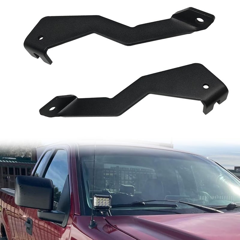 KANGIKX F150 Front APillar Hood Hinges LED WorkCube Light Mount Brackets Raptor Engine Hood Ditch Light Pods Mount Compatible with Ford F150 20042014 1st Gen SVT Raptor