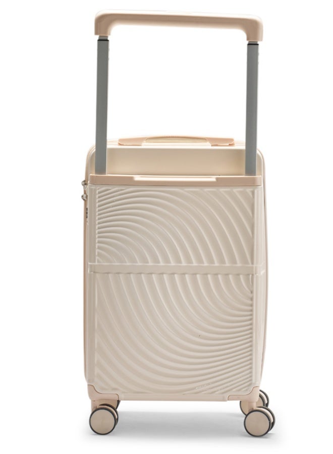 ليمرا طقم شنط سفر من ليمرا مصنوع من مادة البولي كربونات مكون من 2 حقيبة أمتعة مقاس 24"-20" بوصة لون بيج - Image 5