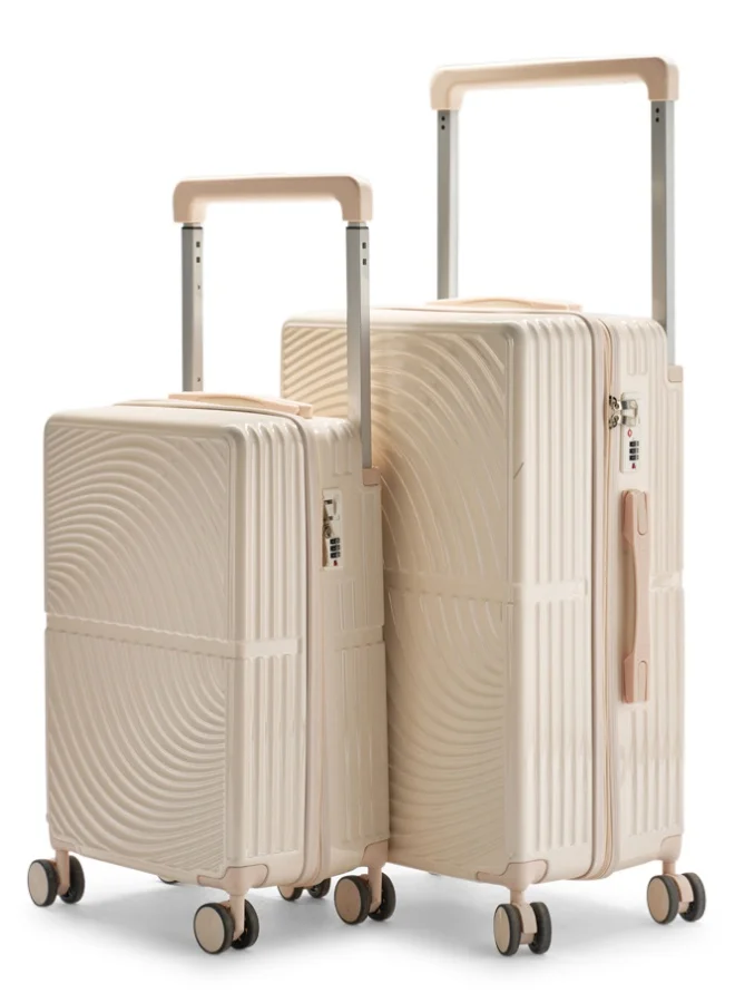 LIMRA Travel Bags From Limra Made Of PC , Consisting of Two Pieces , Size 20"-24" Inches, off Beige Color