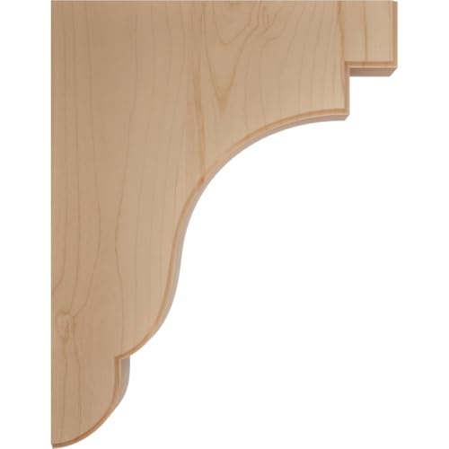 Ekena Millwork BKTW04X09X11BEAL Bedford Wood Brackets, 3 1/2"W x 8 1/2"D x 11"H , Alder - Image 3