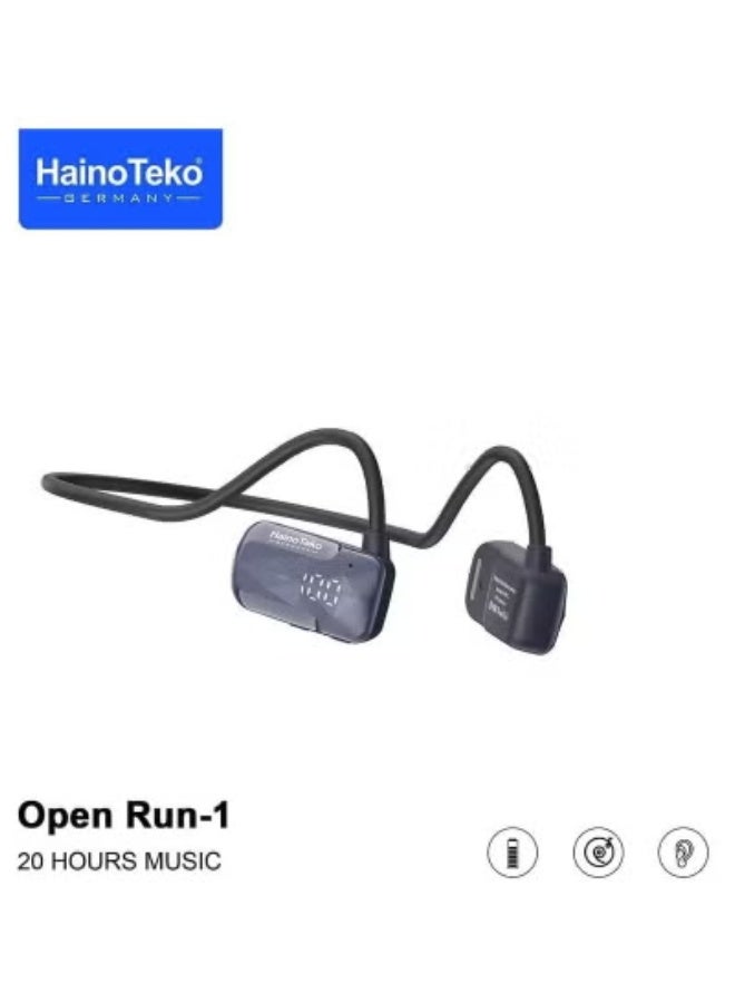 Haino Teko Open Run 1 Wireless Neckband Headphones with 20 Hours Playtime, Sweat-Resistant Sport Design, Lightweight Comfort for Men & Women, Bluetooth 5.0 Earphones, Clear Calls, Deep Bass Sound – Ideal for Gym, Running, and Daily Use - Image 4