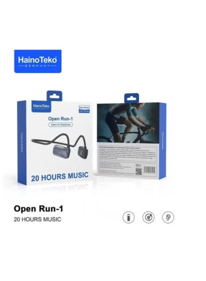 Haino Teko Open Run 1 Wireless Neckband Headphones with 20 Hours Playtime, Sweat-Resistant Sport Design, Lightweight Comfort for Men & Women, Bluetooth 5.0 Earphones, Clear Calls, Deep Bass Sound – Ideal for Gym, Running, and Daily Use - Image 2