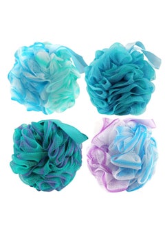 4 Packs 70g Large Loofah Sponges, Exfoliating Body Scrubbers for Shower, Suitable for All Ages