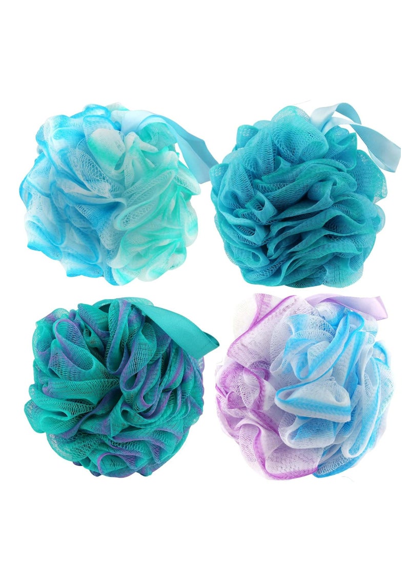 Oasisgalore - 4 Packs 70g Large Loofah Sponges, Exfoliating Body Scrubbers for Shower, Suitable for All Ages - Image 1