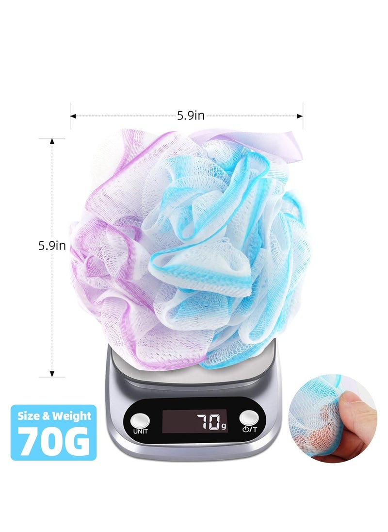 Oasisgalore - 4 Packs 70g Large Loofah Sponges, Exfoliating Body Scrubbers for Shower, Suitable for All Ages - Image 1
