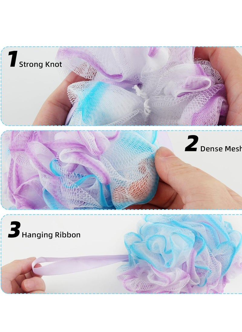 Oasisgalore - 4 Packs 70g Large Loofah Sponges, Exfoliating Body Scrubbers for Shower, Suitable for All Ages - Image 1