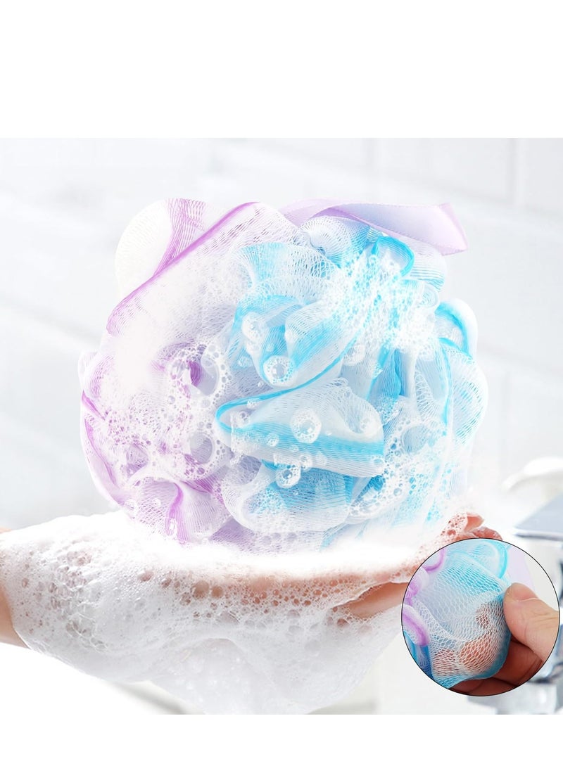 Oasisgalore - 4 Packs 70g Large Loofah Sponges, Exfoliating Body Scrubbers for Shower, Suitable for All Ages - Image 1