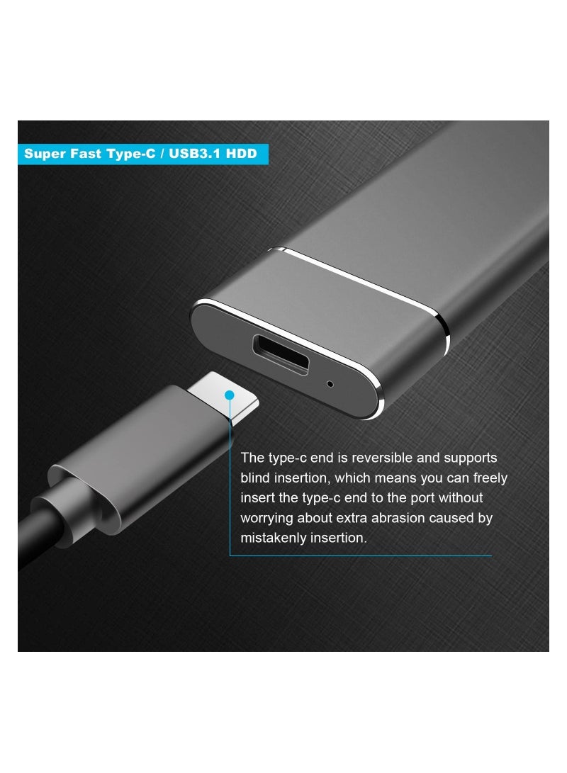SSD External Solid State Hard Drive Computer Backup USB 3.1 to Type C Support Data Storage Transfer for Windows XP PC Laptop and Mac 2TB - Image 4