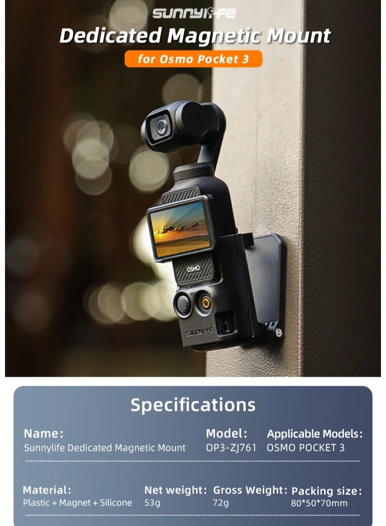 Sunnylife Multifunctional Magnetic Mount Tabletop Base Bracket Angles Adjustable Accessories for Osmo Pocket 3 - Image 2