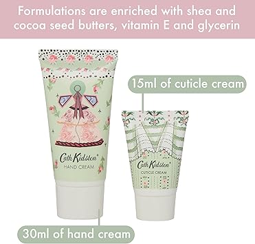 Cath Kidston طقم مانيكير كاث كيدستون مع كريم يد 30 مل وكريم جلد 15 مل وملف أظافر ومقص أظافر في علبة بحجم السفر أساسية للعناية باليدين هدية جمالية لها خالية من القسوة وصديقة للنباتيين - Image 4