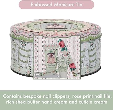 Cath Kidston طقم مانيكير كاث كيدستون مع كريم يد 30 مل وكريم جلد 15 مل وملف أظافر ومقص أظافر في علبة بحجم السفر أساسية للعناية باليدين هدية جمالية لها خالية من القسوة وصديقة للنباتيين - Image 3